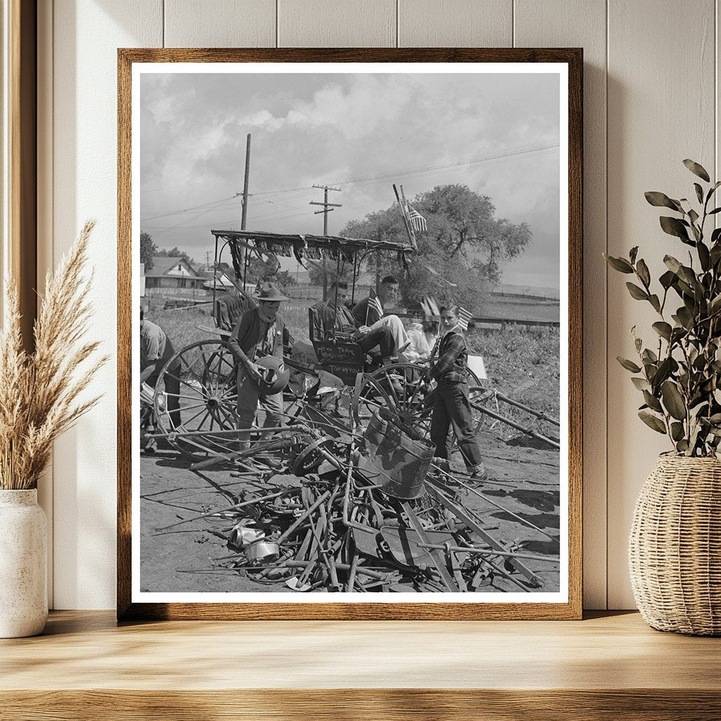 San Juan Bautista Schoolchildren Gather Scrap Metal 1942