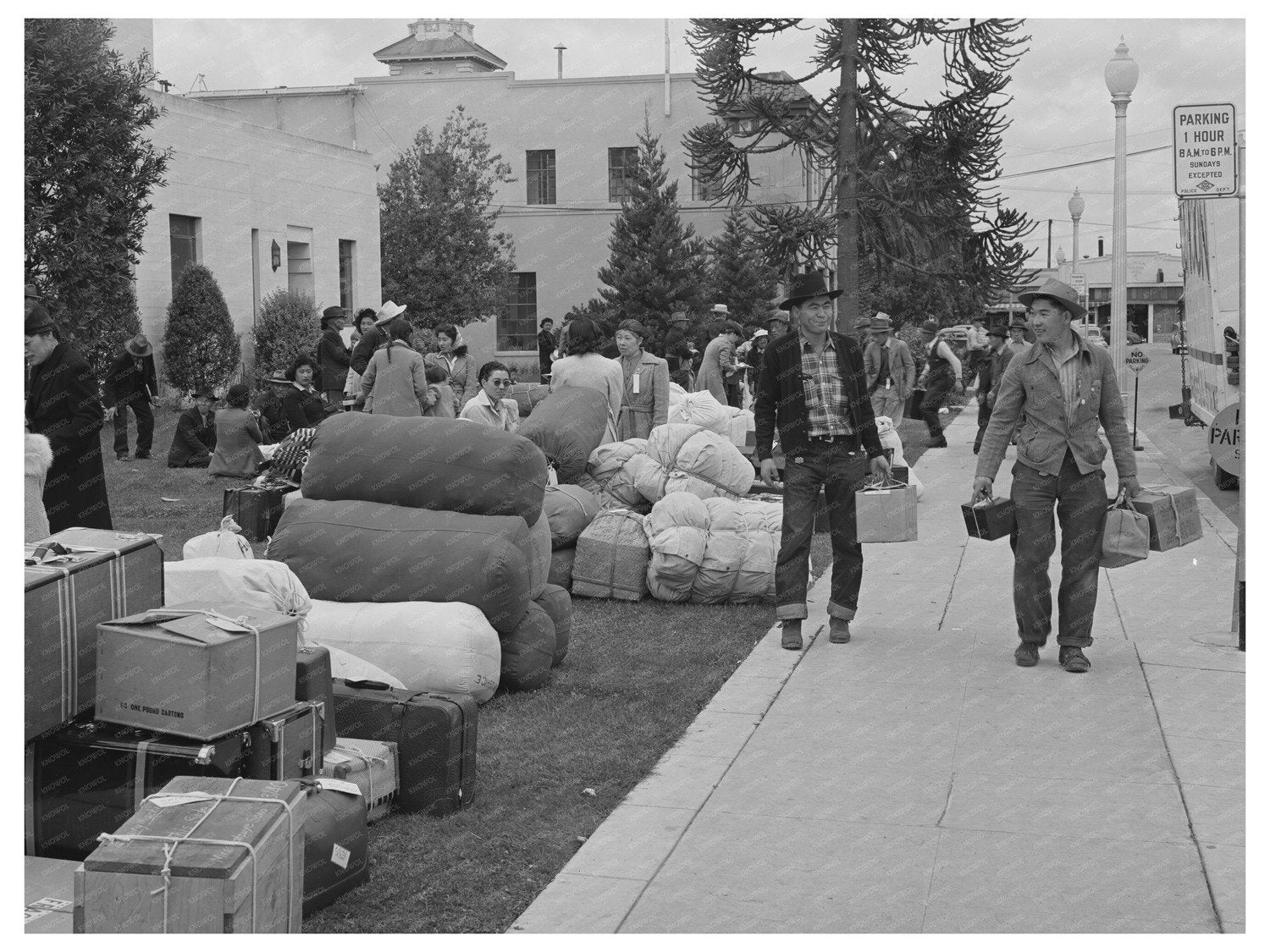 Japanese-Americans Await Transport in Salinas May 1942