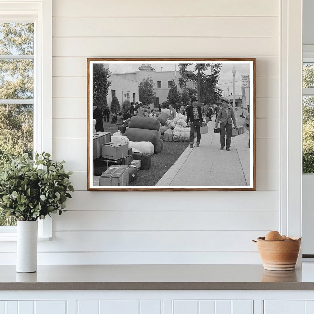 Japanese-Americans Await Transport in Salinas May 1942