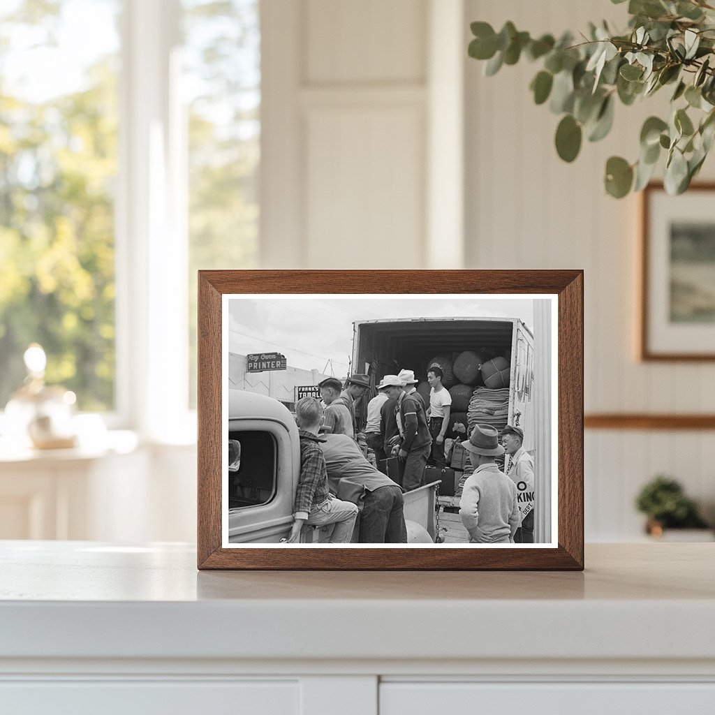 Japanese-American Baggage Loaded for Transport May 1942