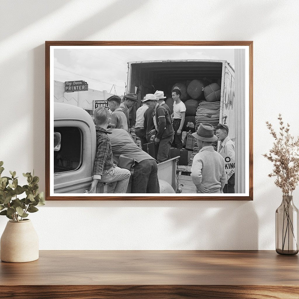 Japanese-American Baggage Loaded for Transport May 1942