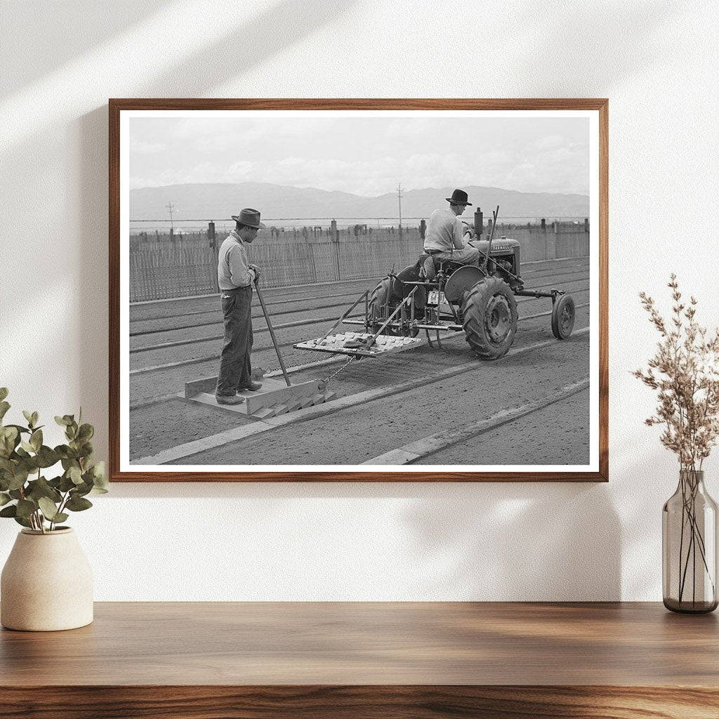 Tractor-Drawn Floater in Guayule Nursery May 1942