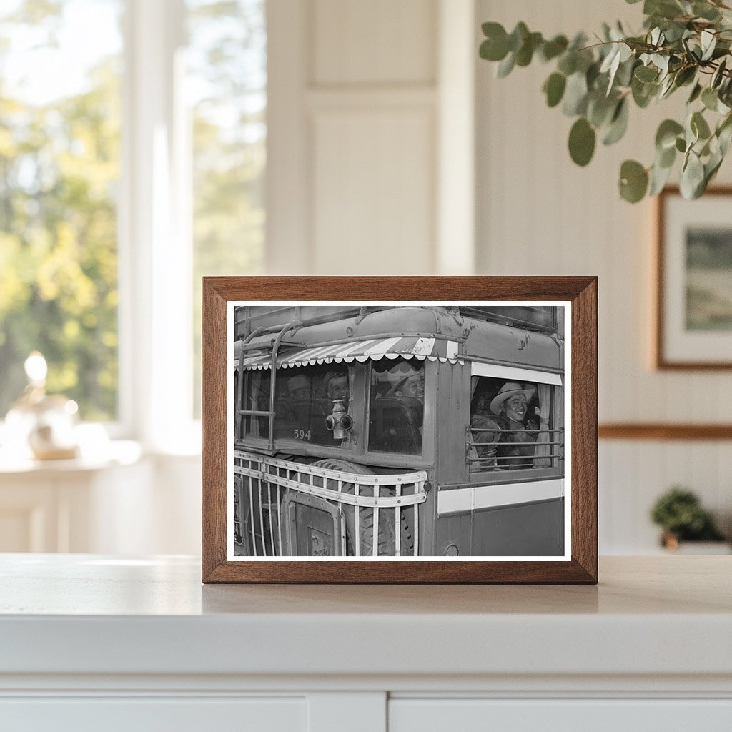 Japanese-Americans on Bus to Salinas Reception Center 1942
