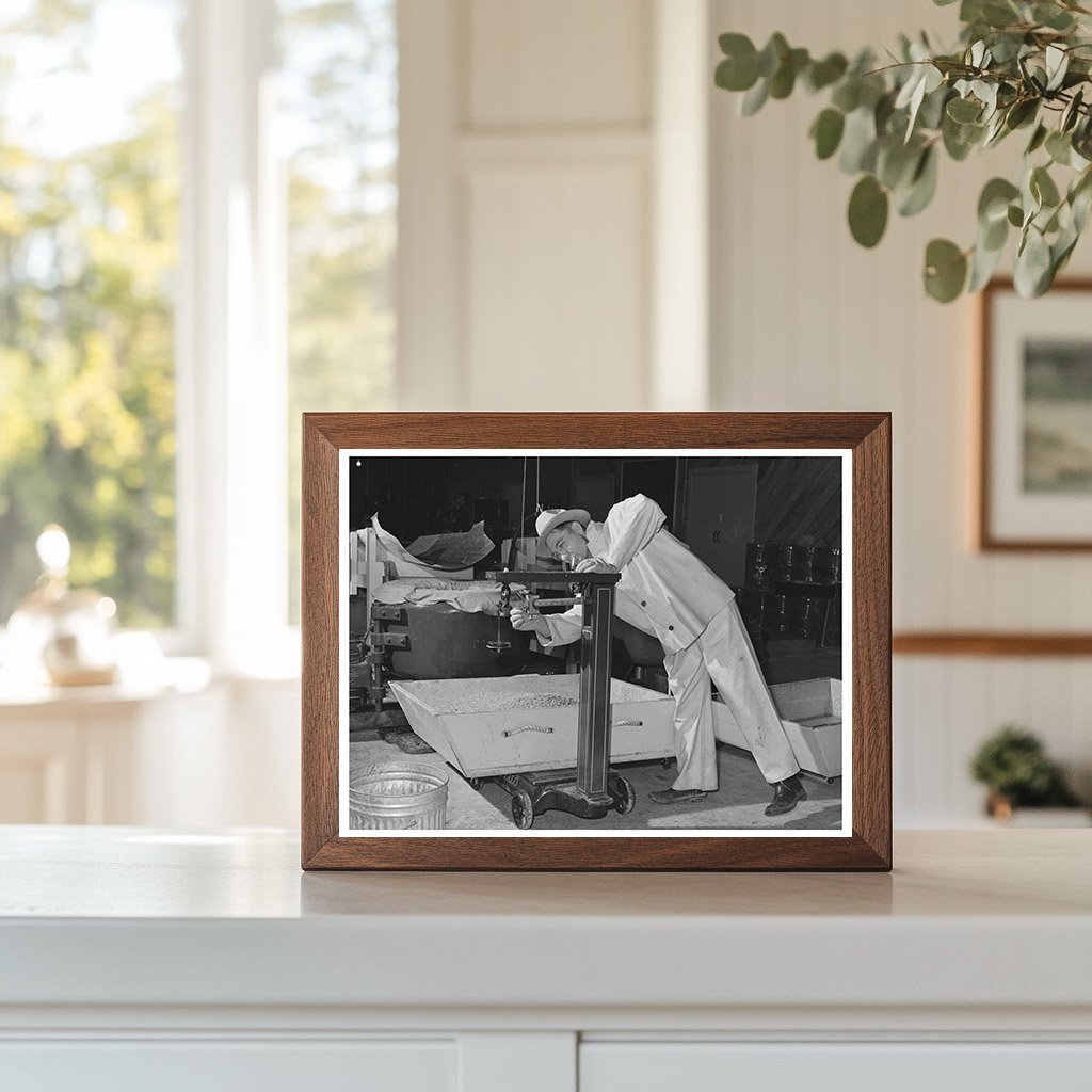 1942 Weighing Treated Guayule Seed in Salinas California