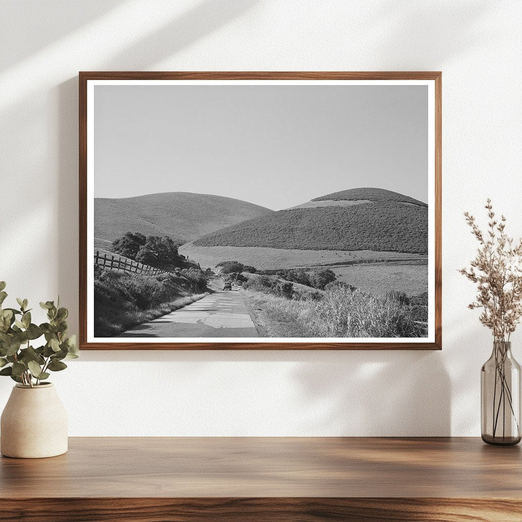 Winding Road in San Benito County California 1942