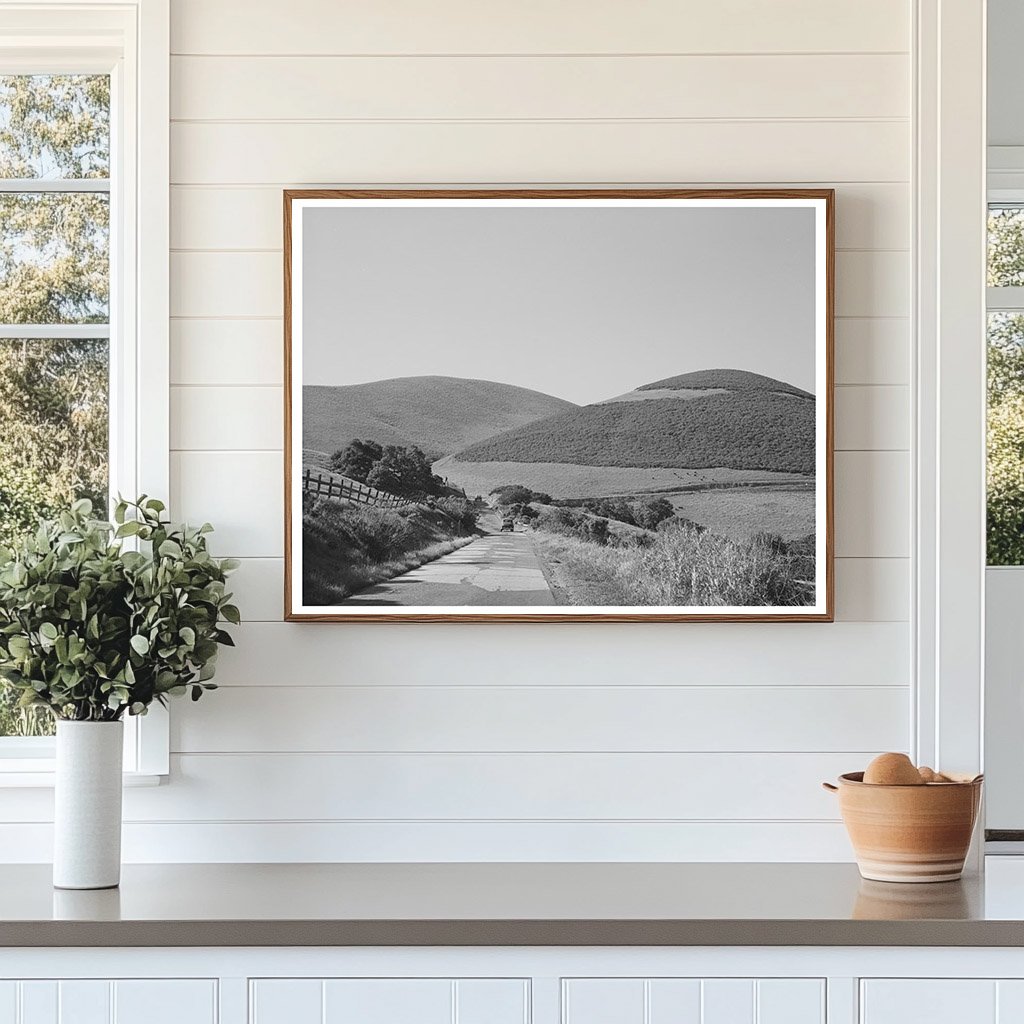 Winding Road in San Benito County California 1942