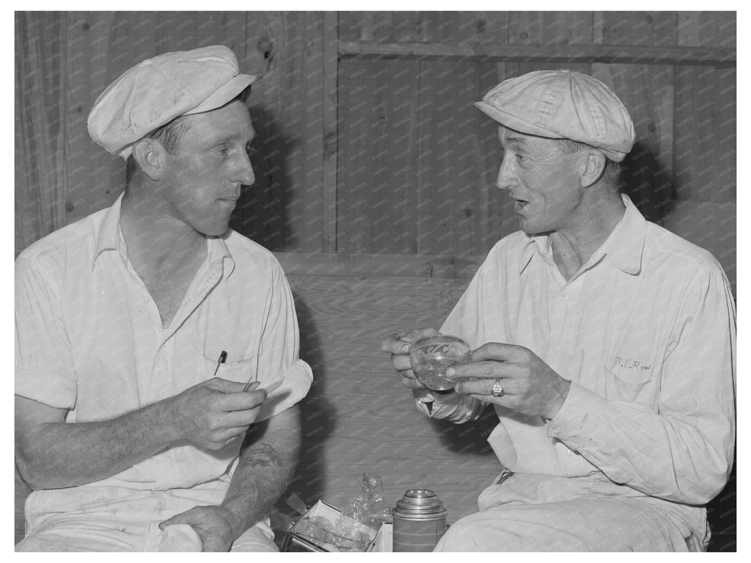 Workmen at Turlock Dehydrating Plant June 1942
