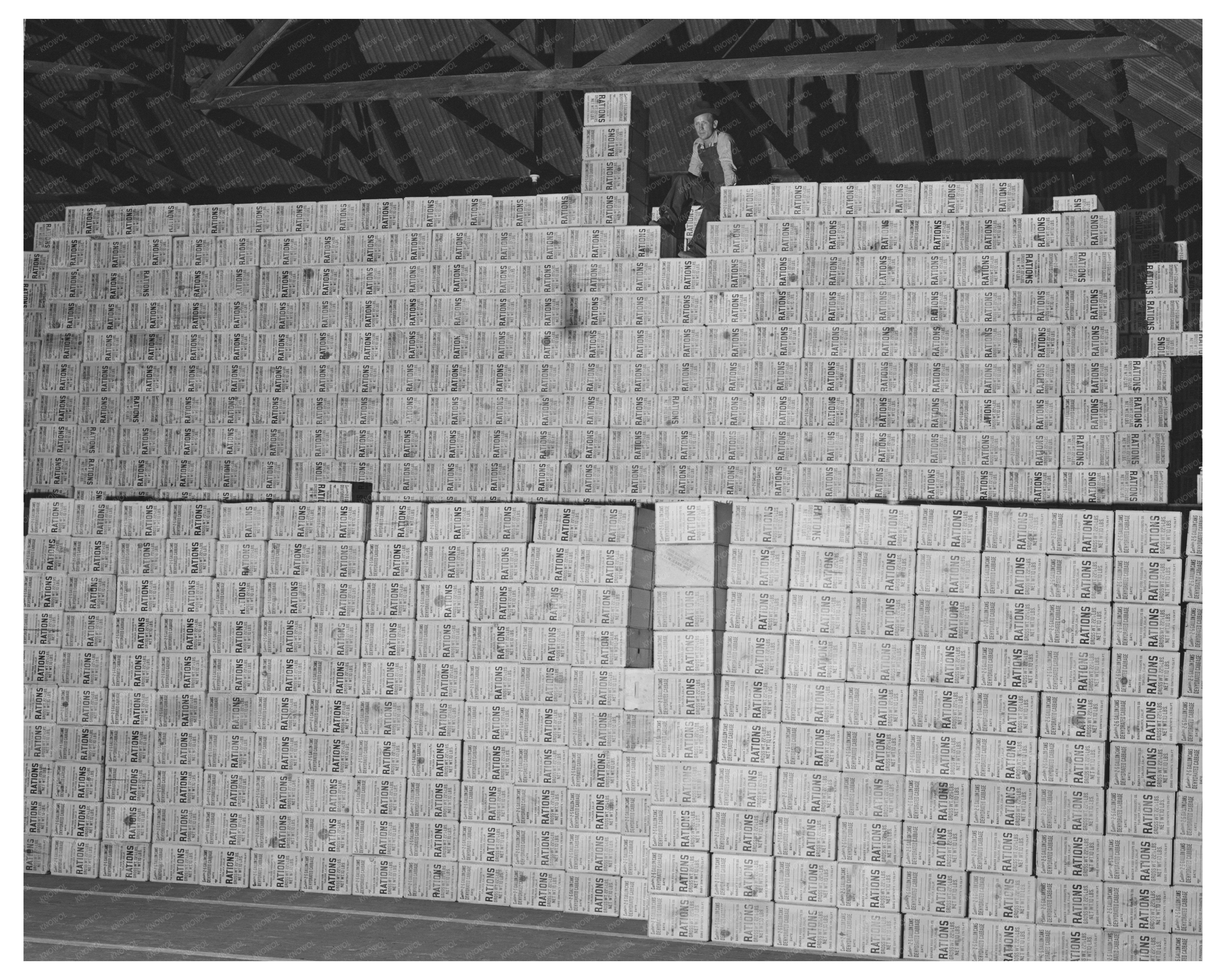 Dehydrated Cabbage Cans Turlock California 1942