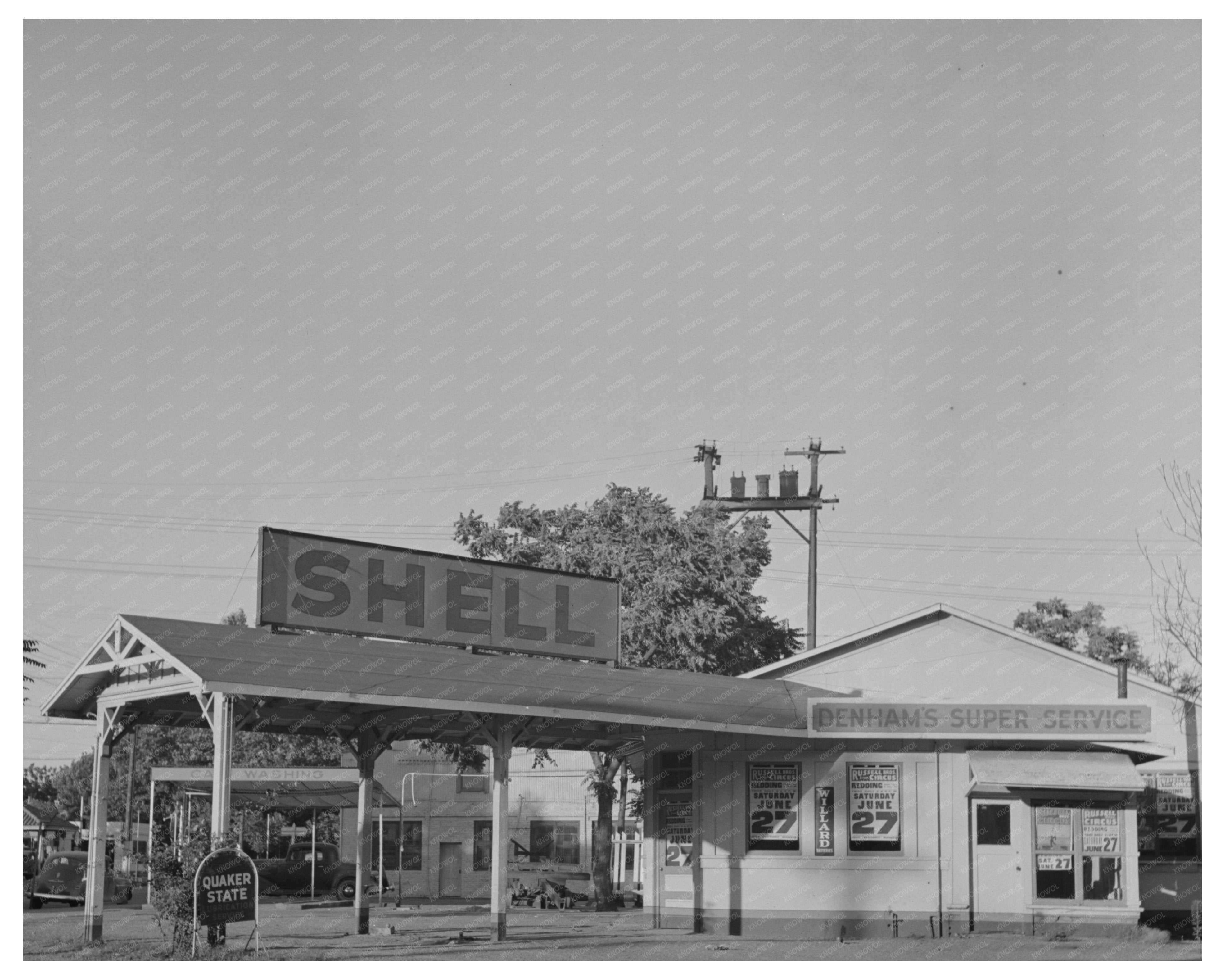 Shasta County Filling Stations June 1942 Vintage Image