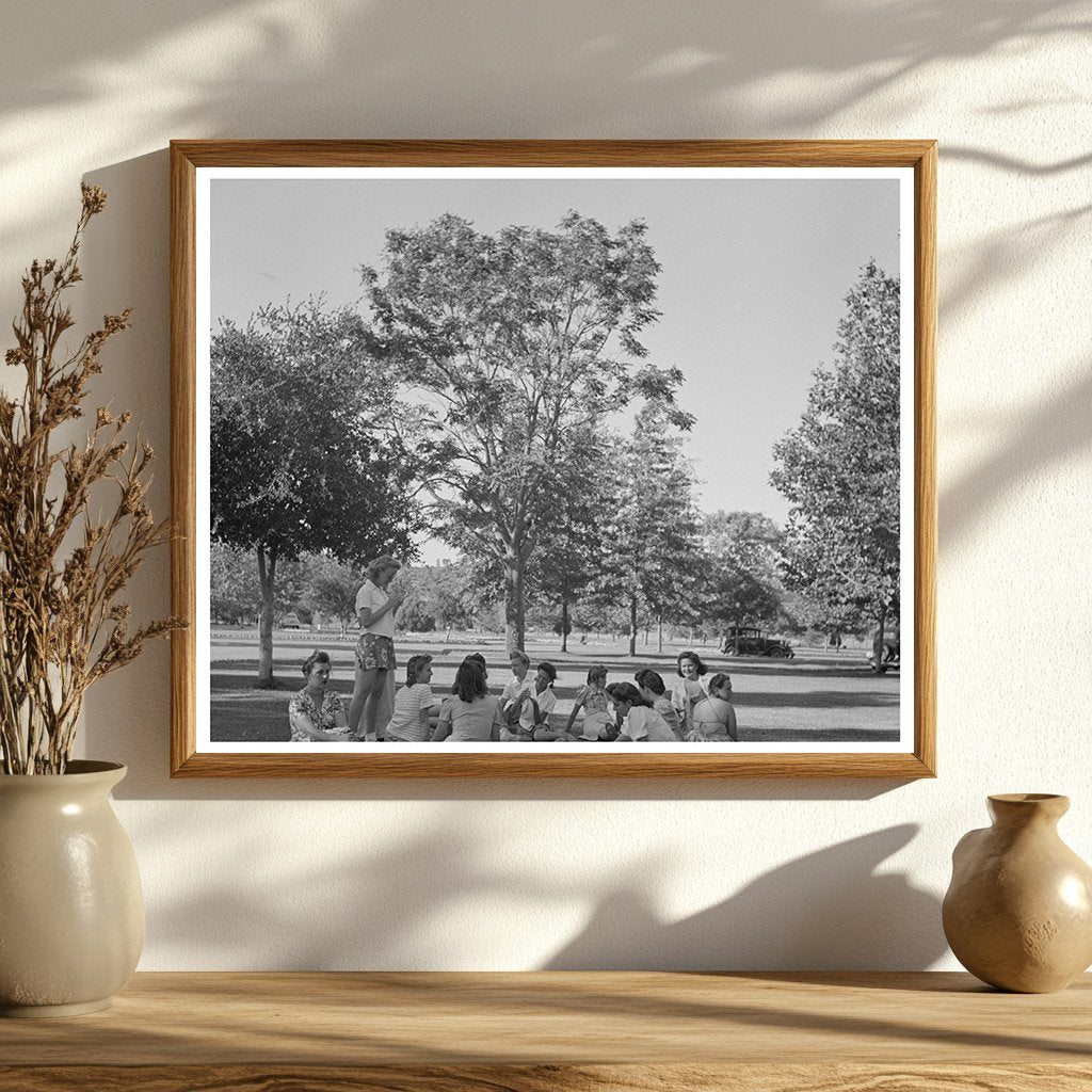 Girls Picnicking at Sacramento River Park June 1942