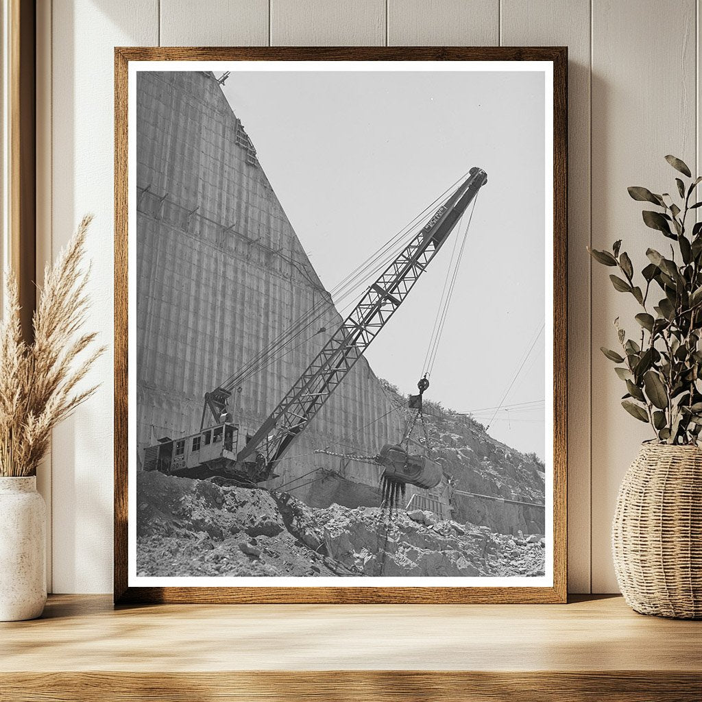 Shasta Dam Construction with Steam Shovel June 1942