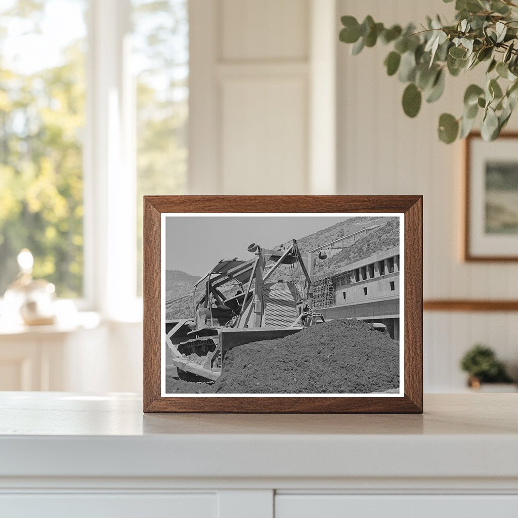 Bulldozer at Shasta Dam June 1942 Construction Image