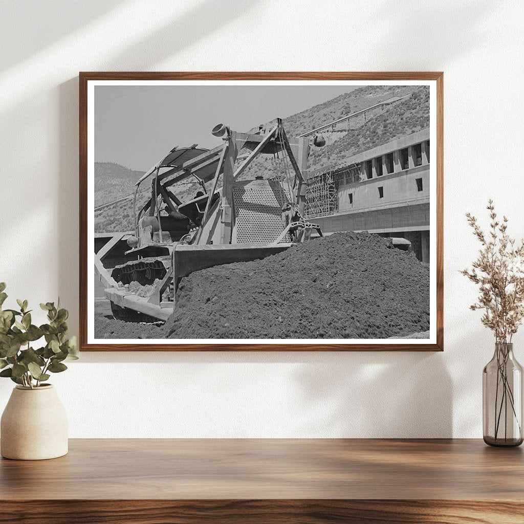 Bulldozer at Shasta Dam June 1942 Construction Image
