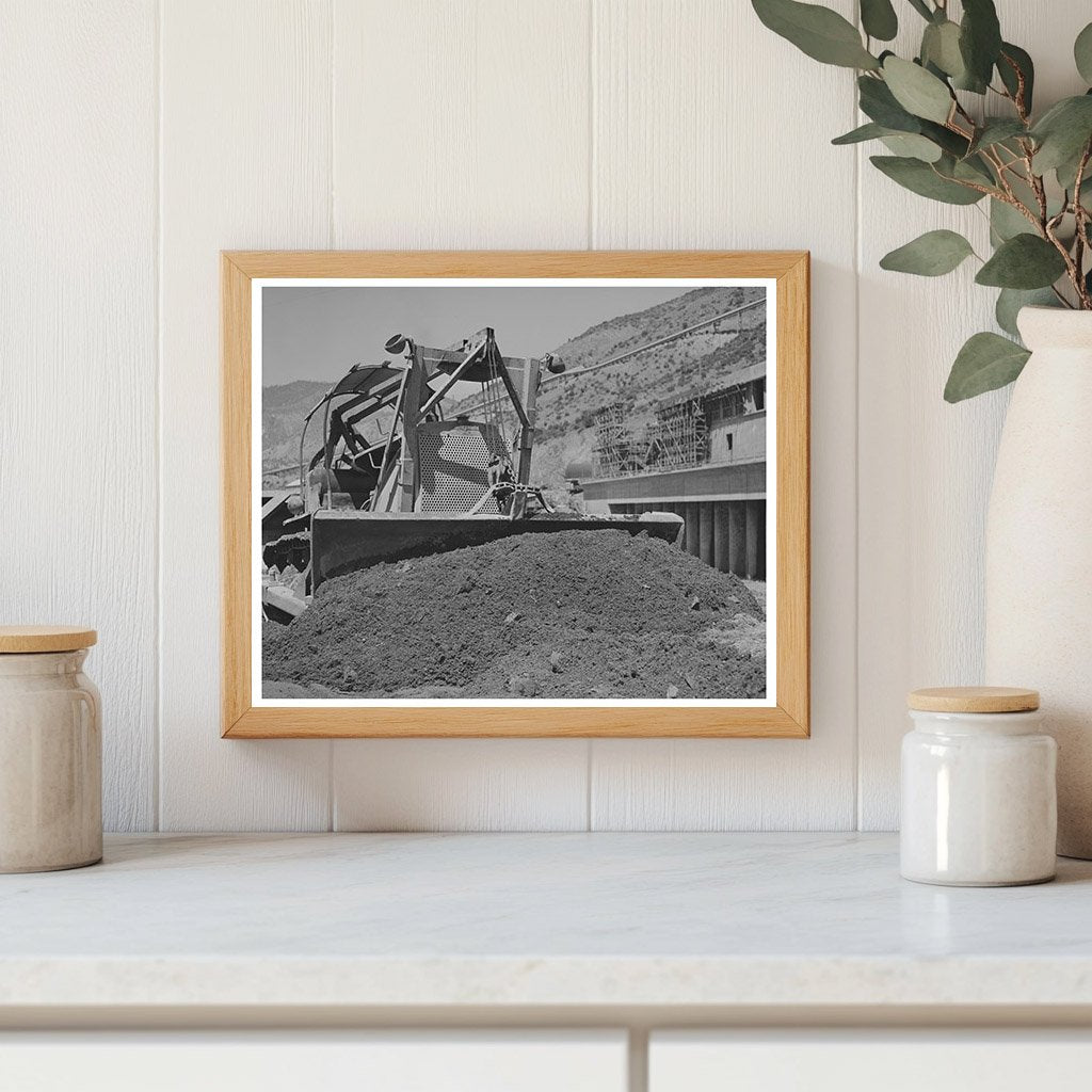 Shasta Dam Construction with Bulldozer June 1942