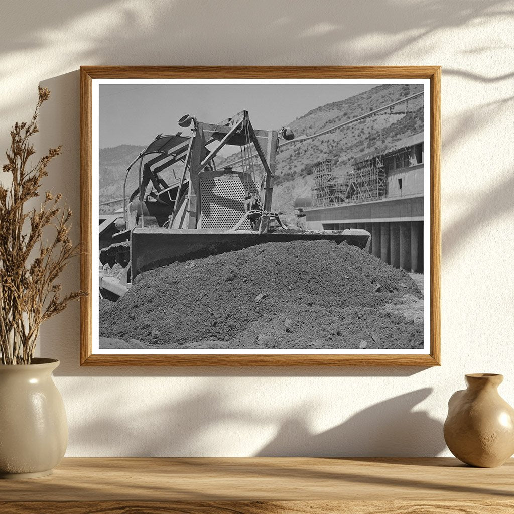 Shasta Dam Construction with Bulldozer June 1942