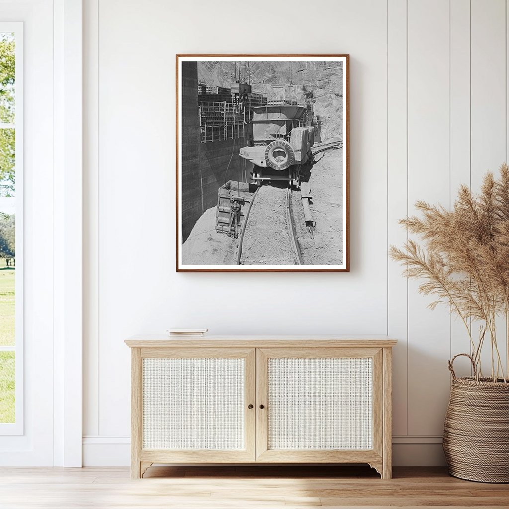 Shasta Dam construction operations June 1942 vintage photo