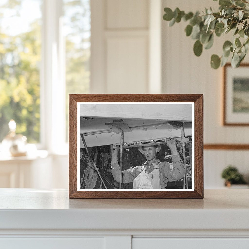 Carpenter Building Concrete Forms at Shasta Dam 1942