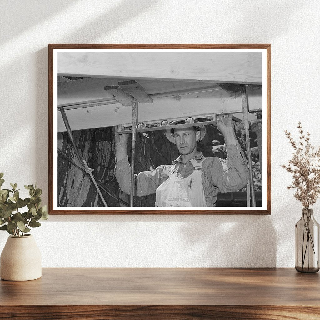 Carpenter Building Concrete Forms at Shasta Dam 1942