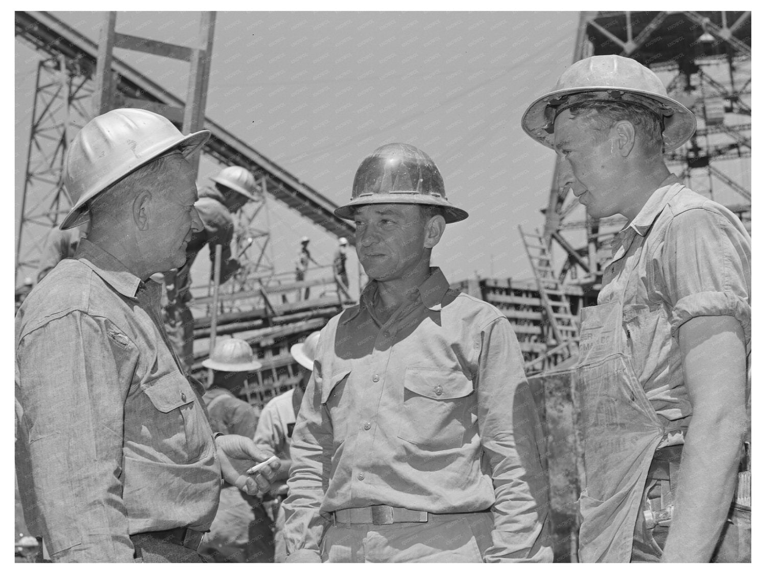 Shasta Dam Workmen June 1942 Infrastructure Project