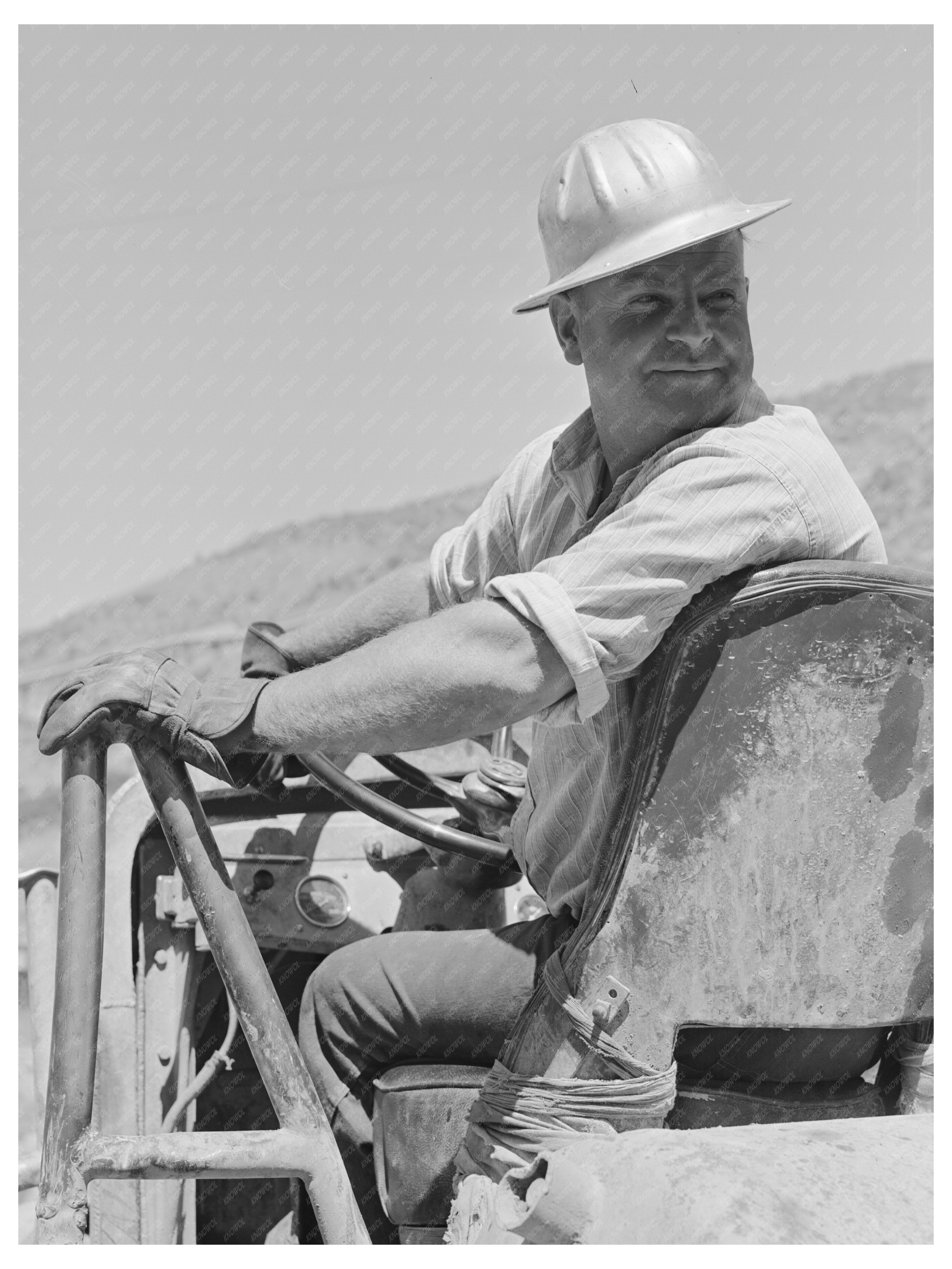 Vintage Dump Truck at Shasta Dam California June 1942