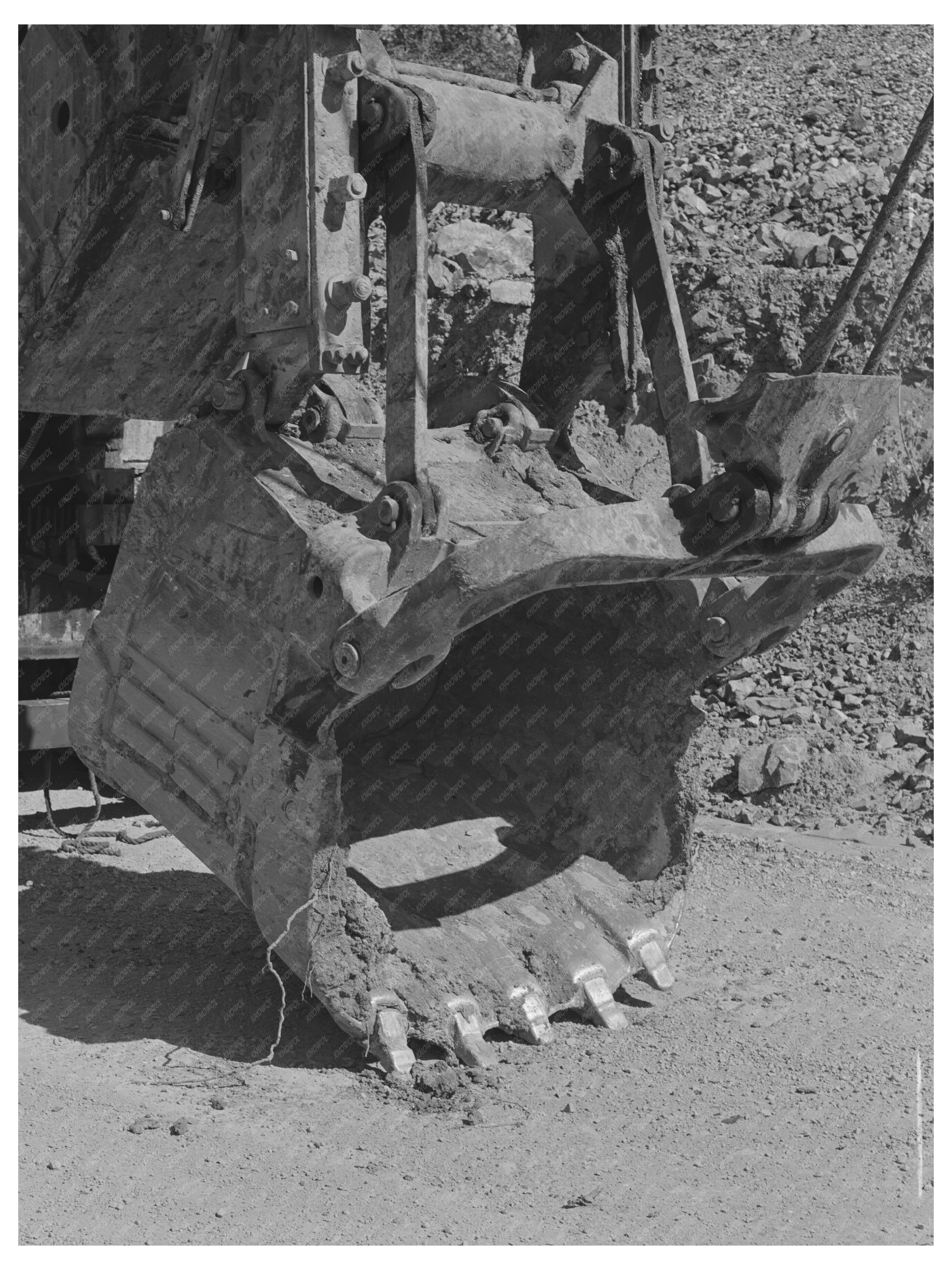 Stream Shovel at Shasta Dam California June 1942