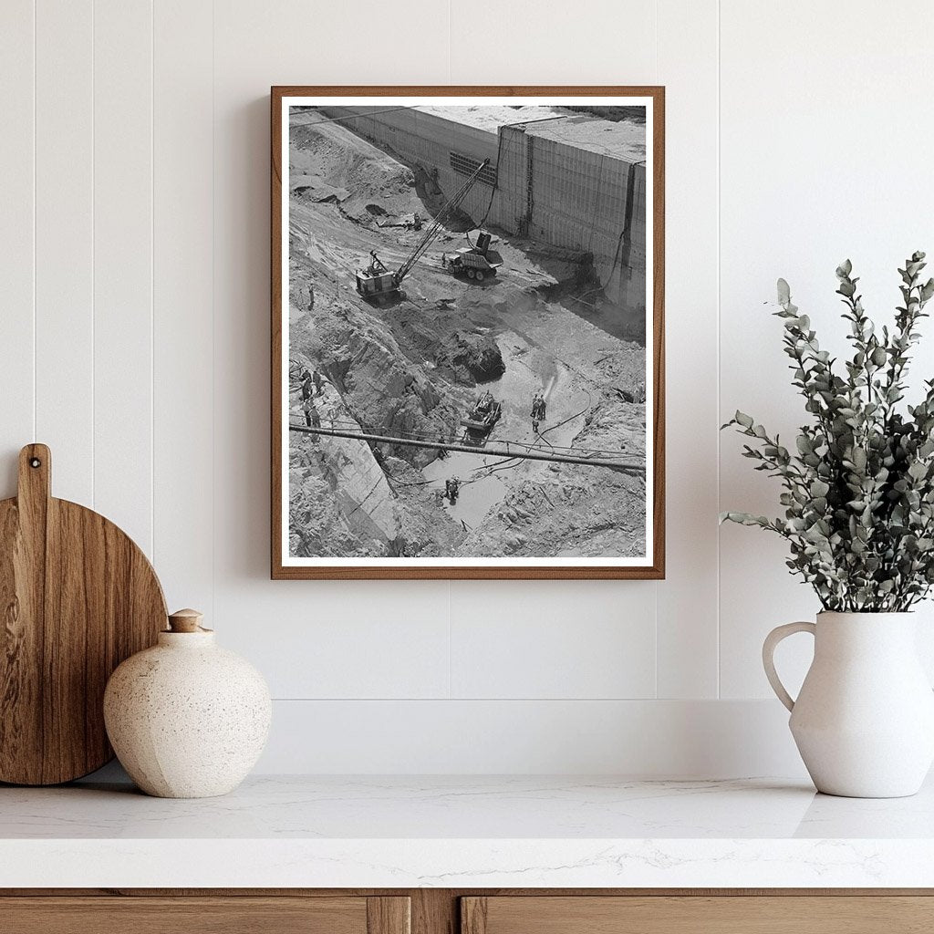 Shasta Dam construction work June 1942 vintage photo