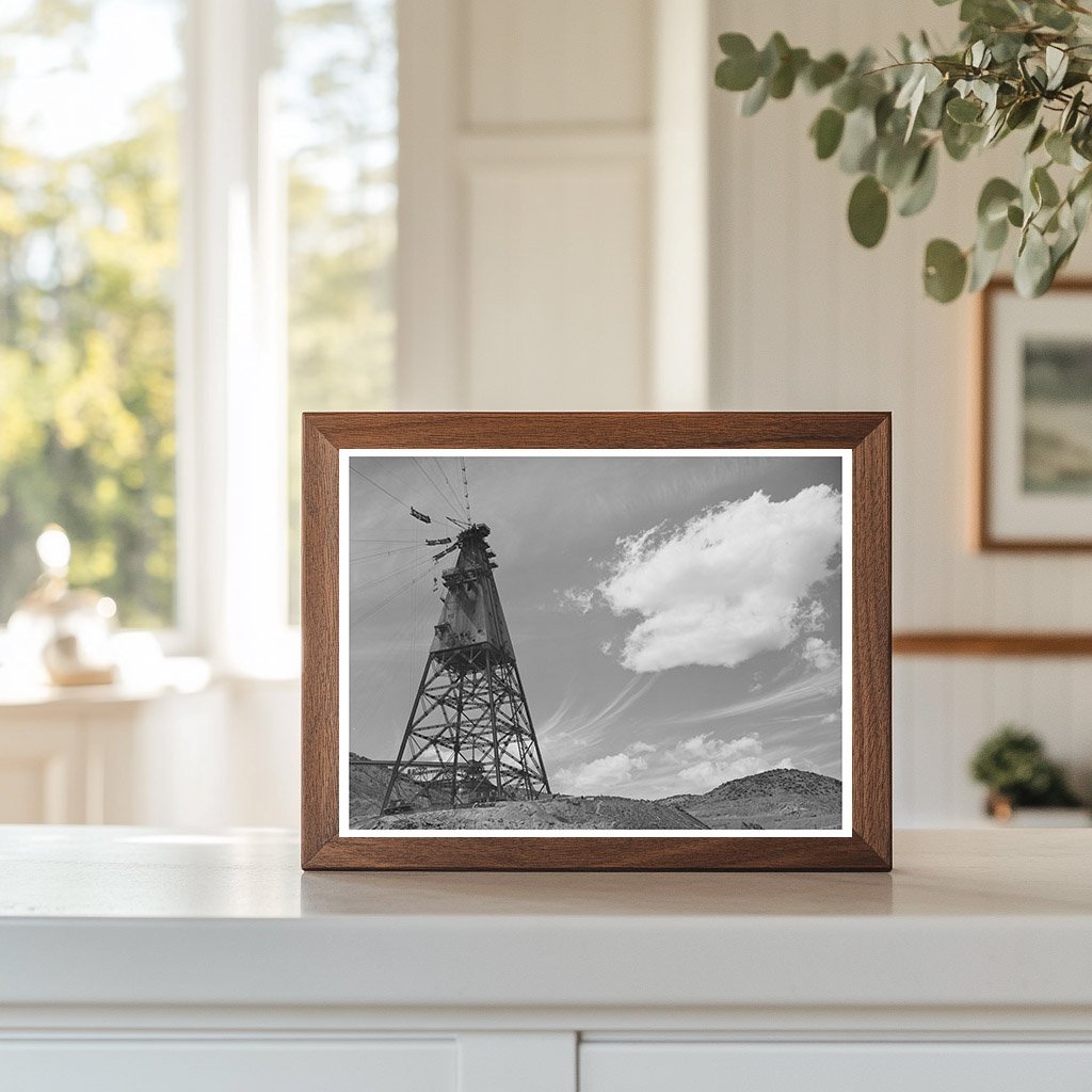 Shasta Dam Head Tower Vintage Photo June 1942