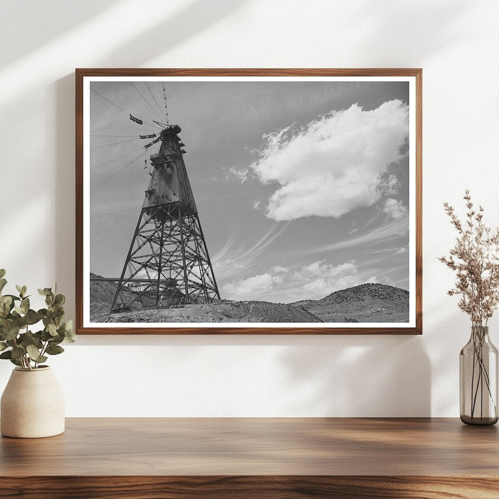 Shasta Dam Head Tower Vintage Photo June 1942