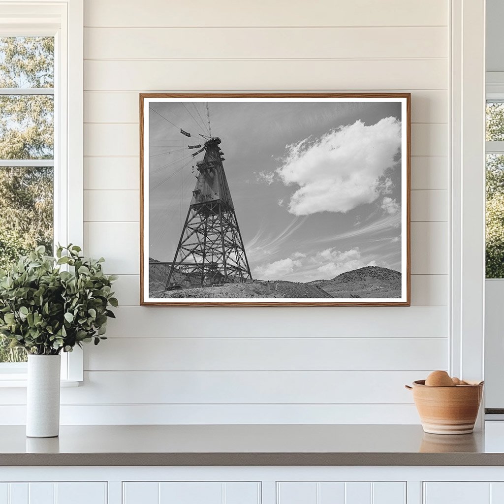 Shasta Dam Head Tower Vintage Photo June 1942