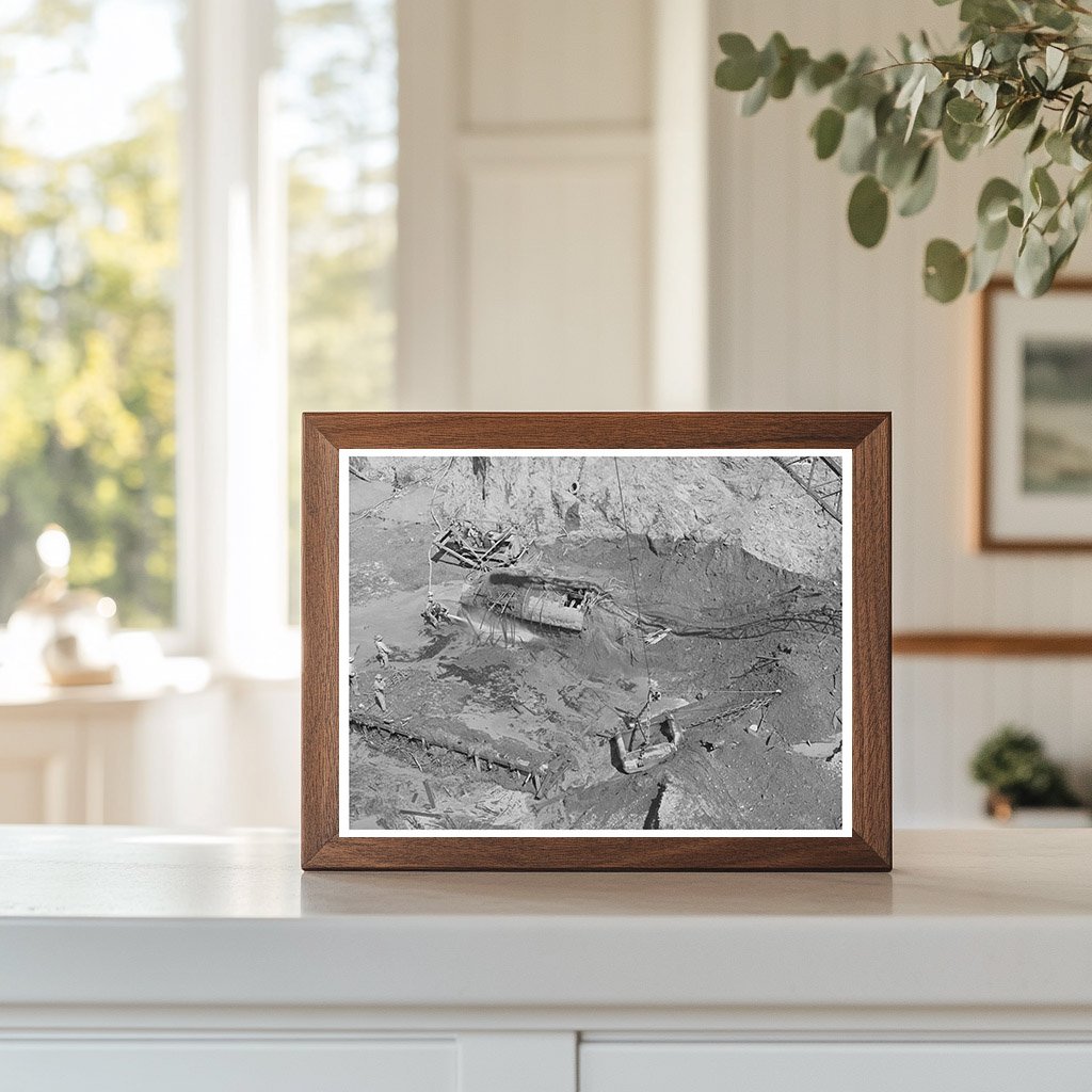 Shasta Dam Excavation Work June 1942 Vintage Image