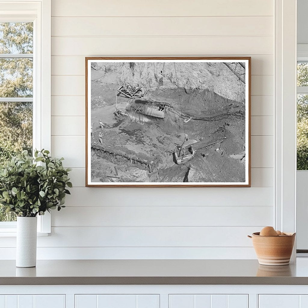 Shasta Dam Excavation Work June 1942 Vintage Image