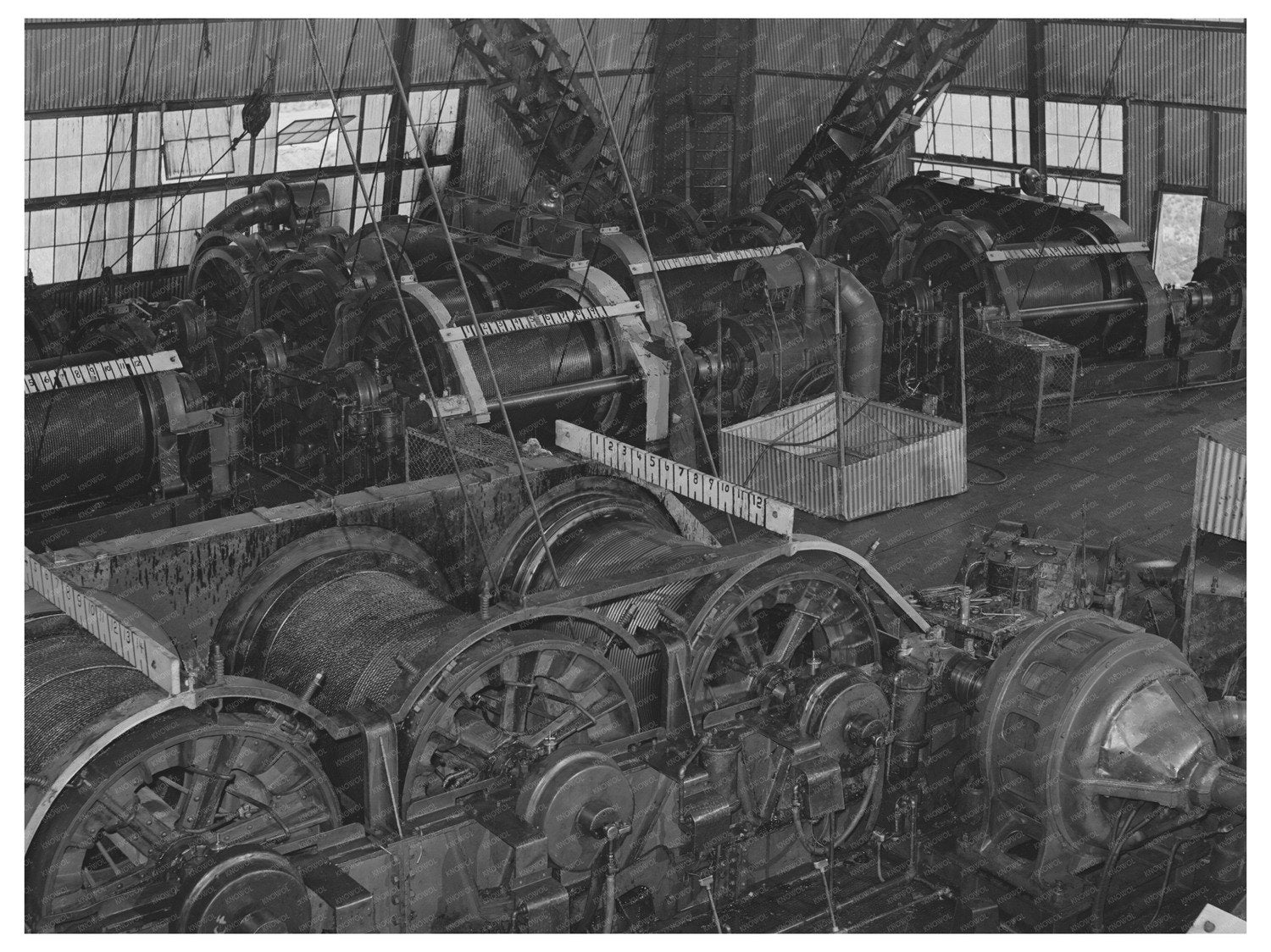 Shasta Dam Cable Room Vintage Image June 1942