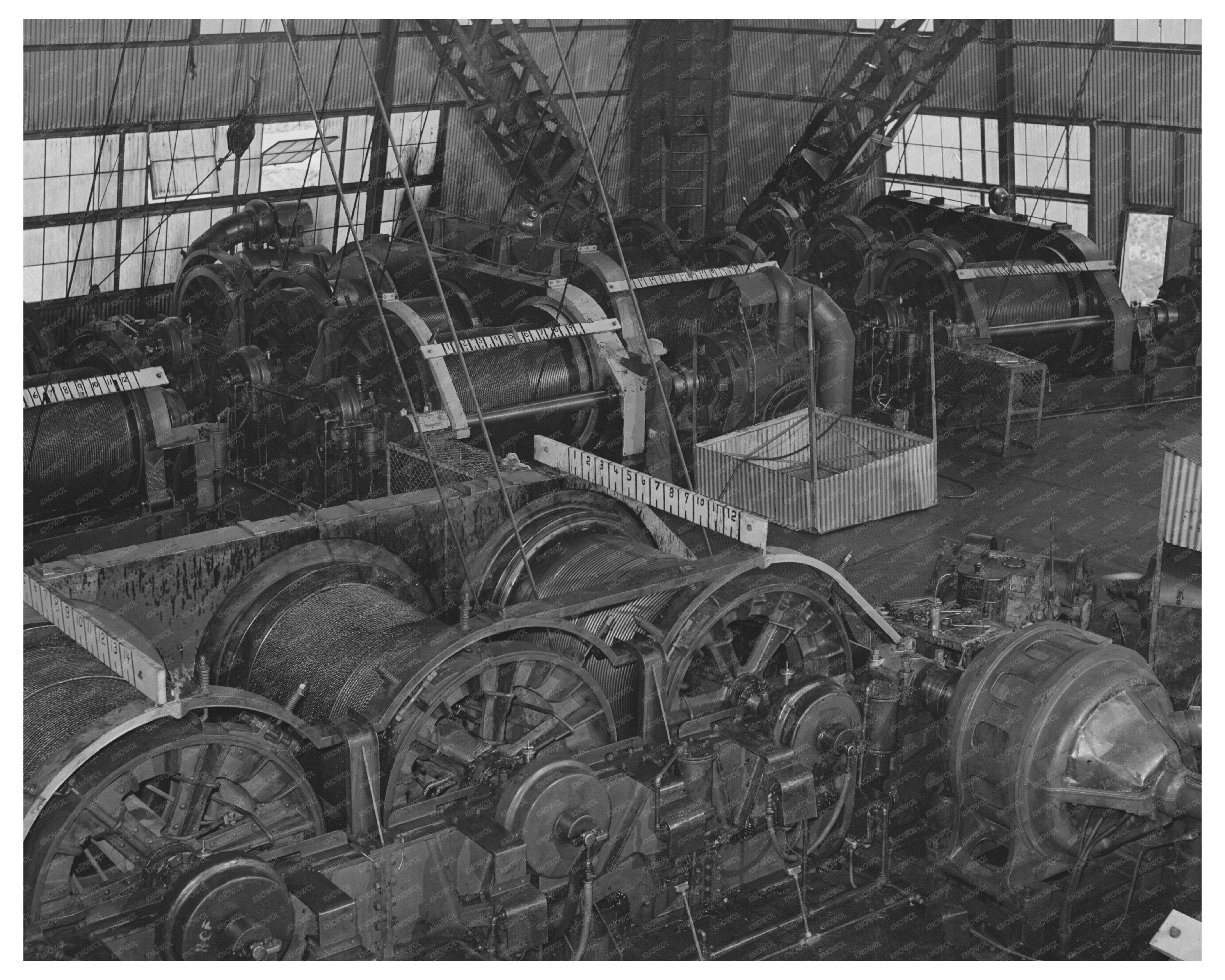 Shasta Dam Cable Room Vintage Photo June 1942