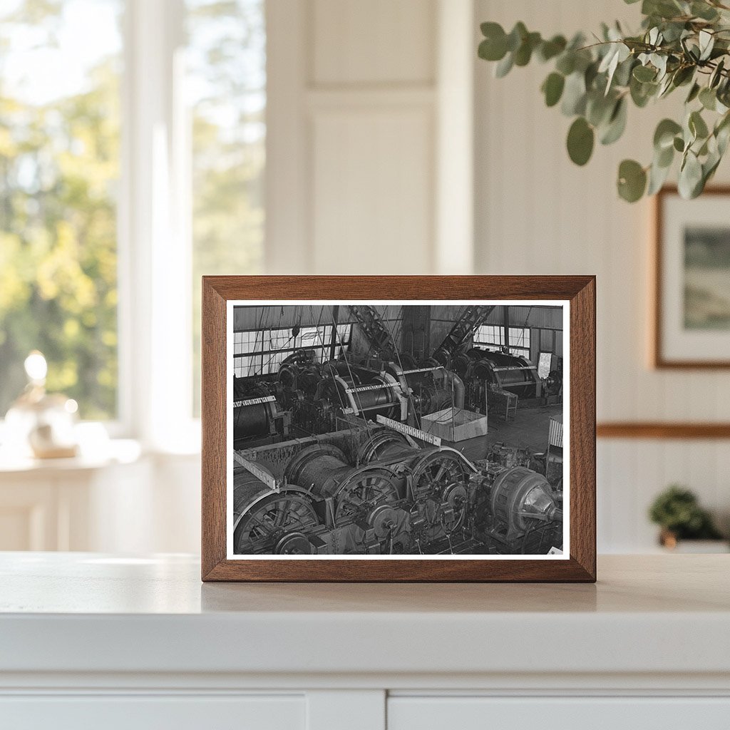 Shasta Dam Cable Room Vintage Image June 1942