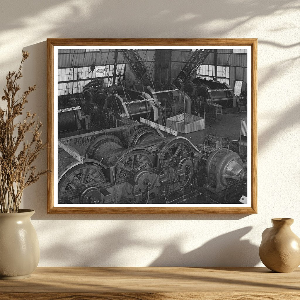 Shasta Dam Cable Room Vintage Photo June 1942
