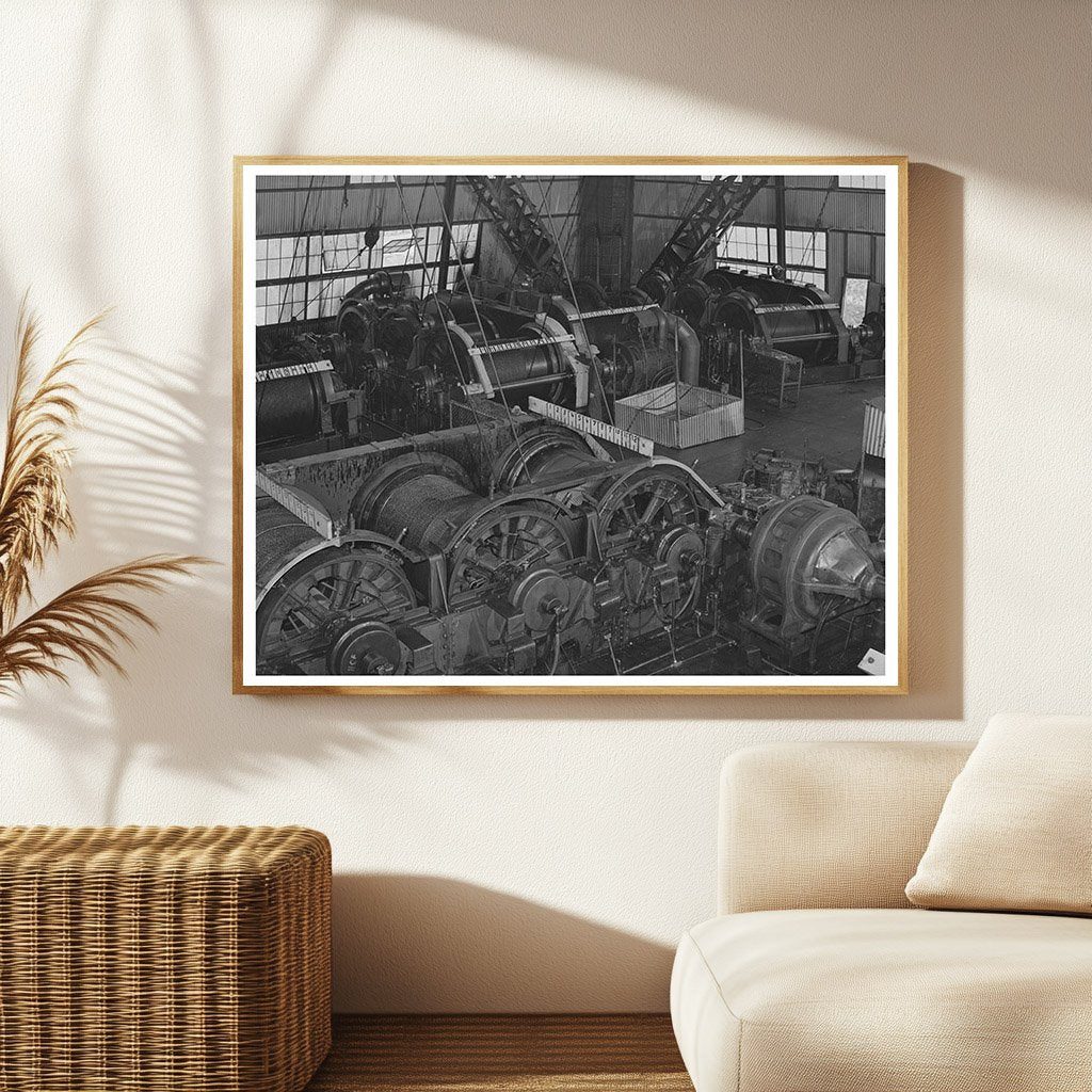 Shasta Dam Cable Room Vintage Photo June 1942