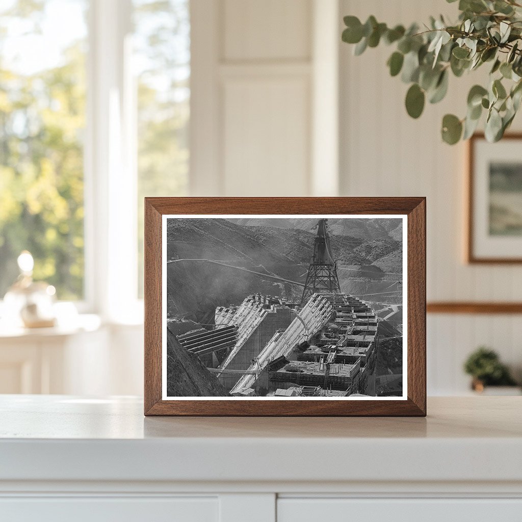 Shasta Dam Construction June 1942 Historical Photograph