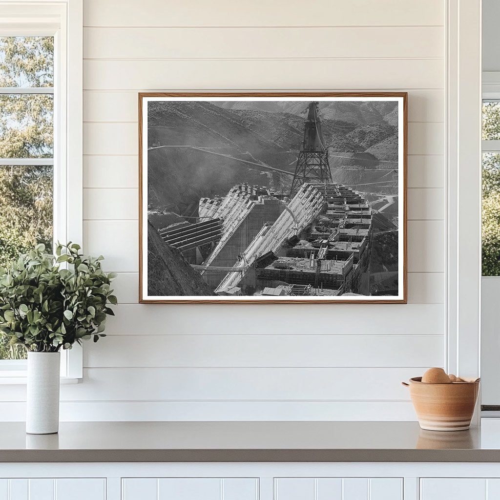 Shasta Dam Construction June 1942 Historical Photograph
