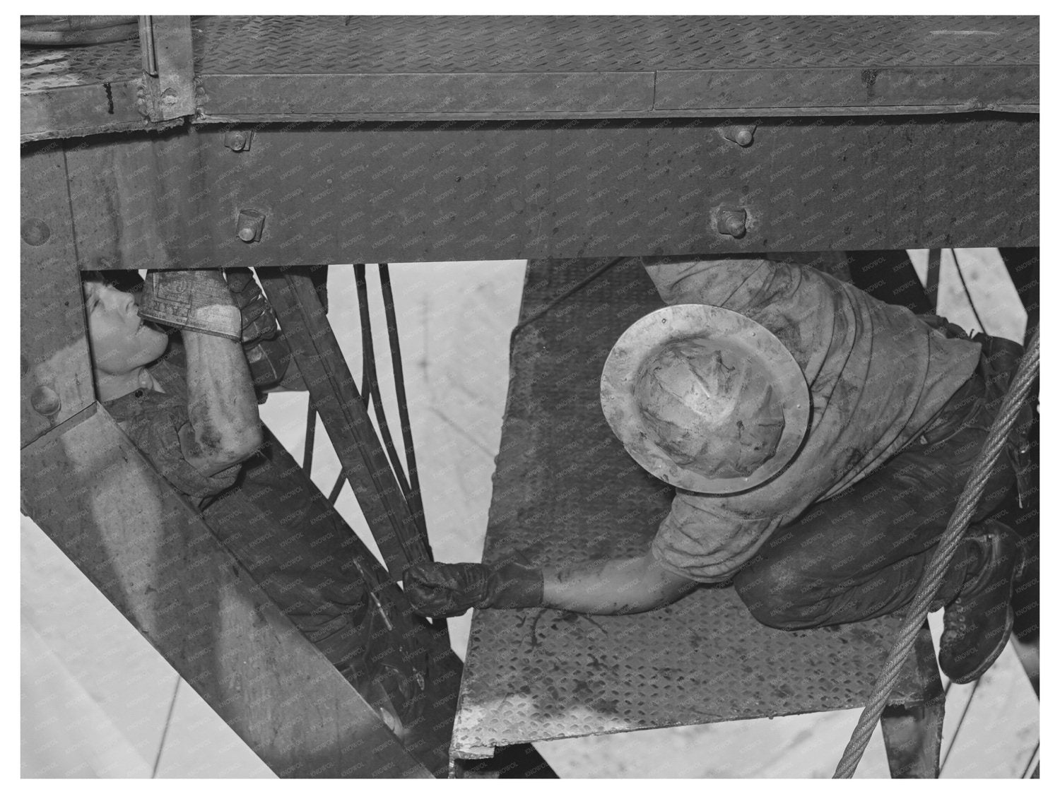 Grease Monkeys at Shasta Dam June 1942