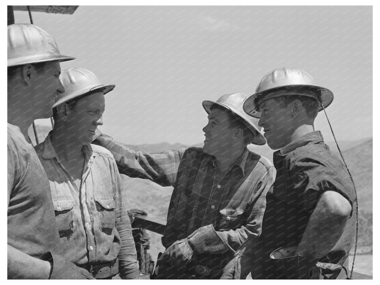 Workmen at Shasta Dam California June 1942