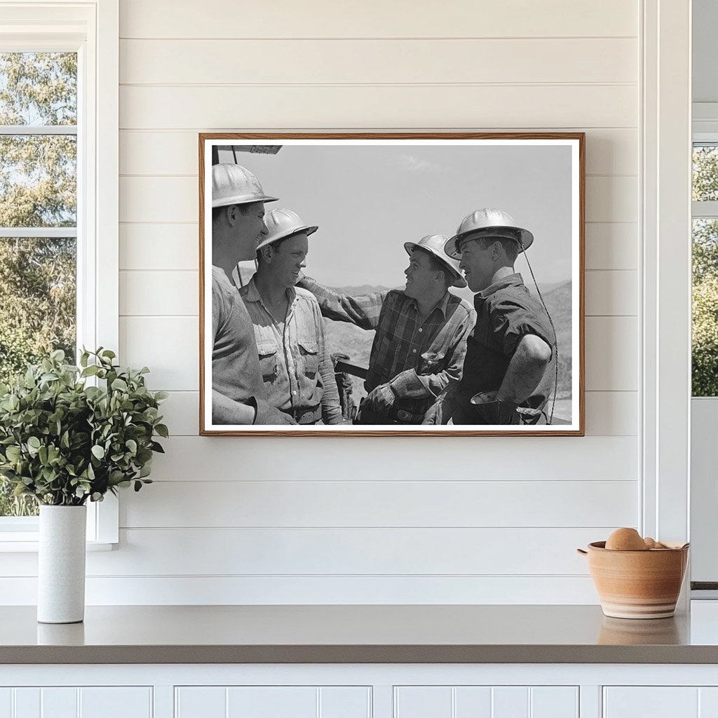 Workmen at Shasta Dam California June 1942