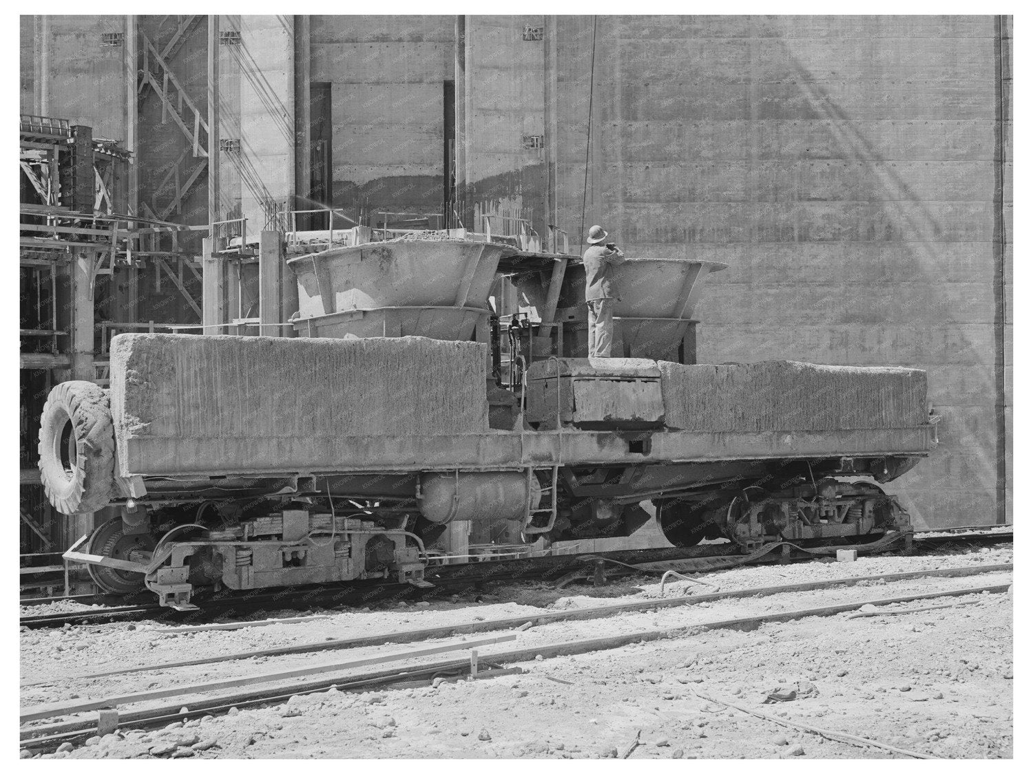 Shasta Dam Construction June 1942 Concrete Mixing Depot