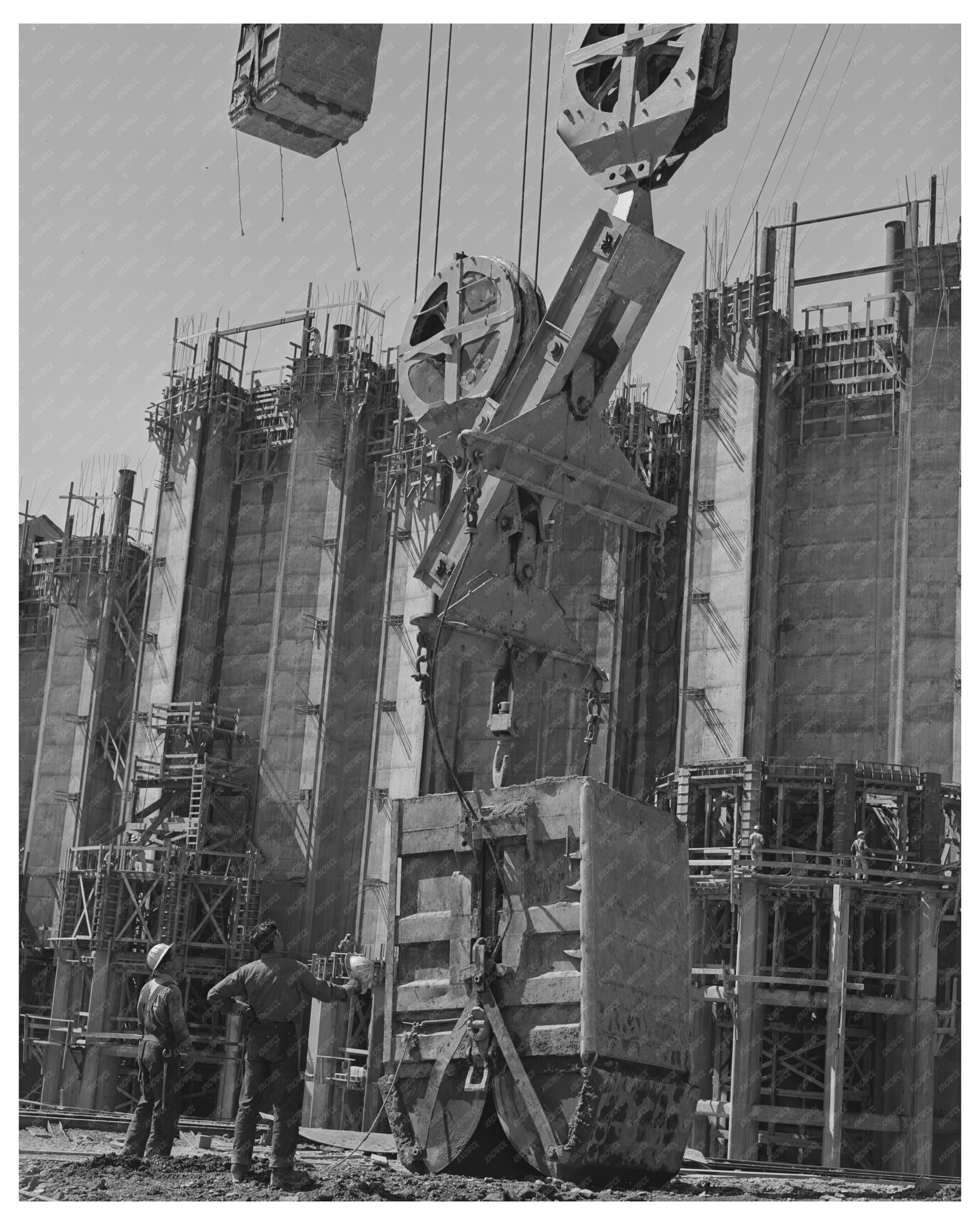 Concrete Bucket at Shasta Dam Construction June 1942