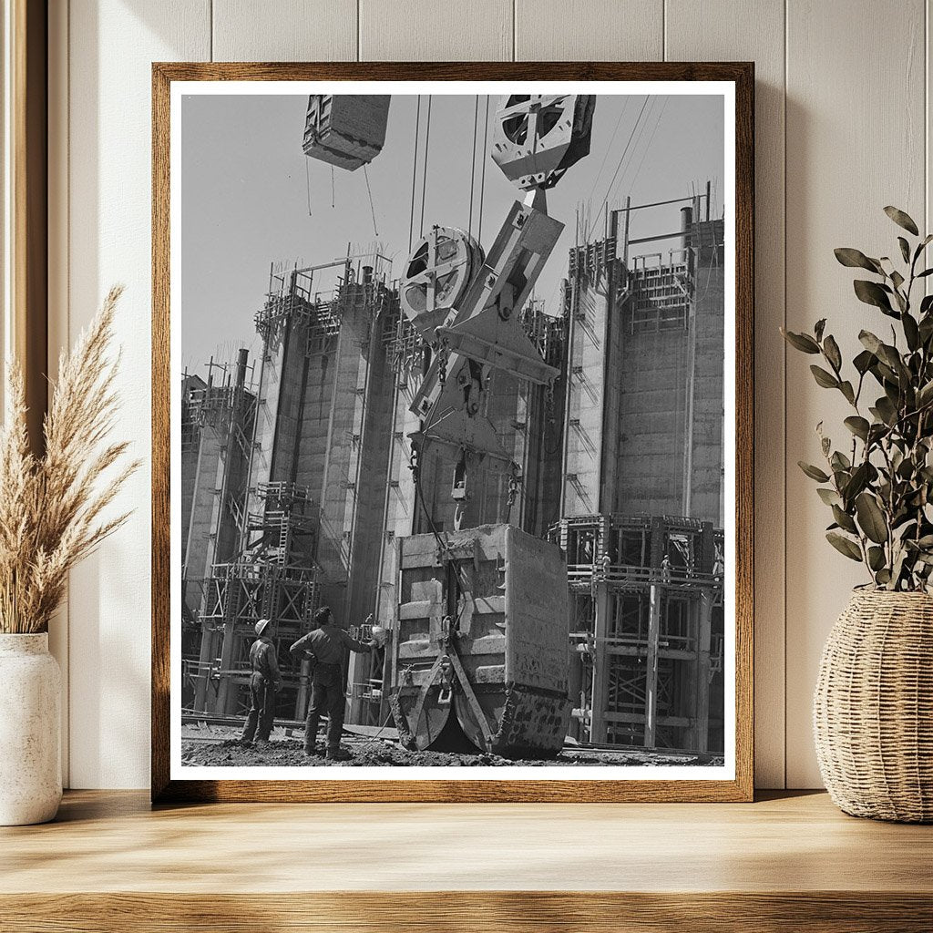 Concrete Bucket at Shasta Dam Construction June 1942