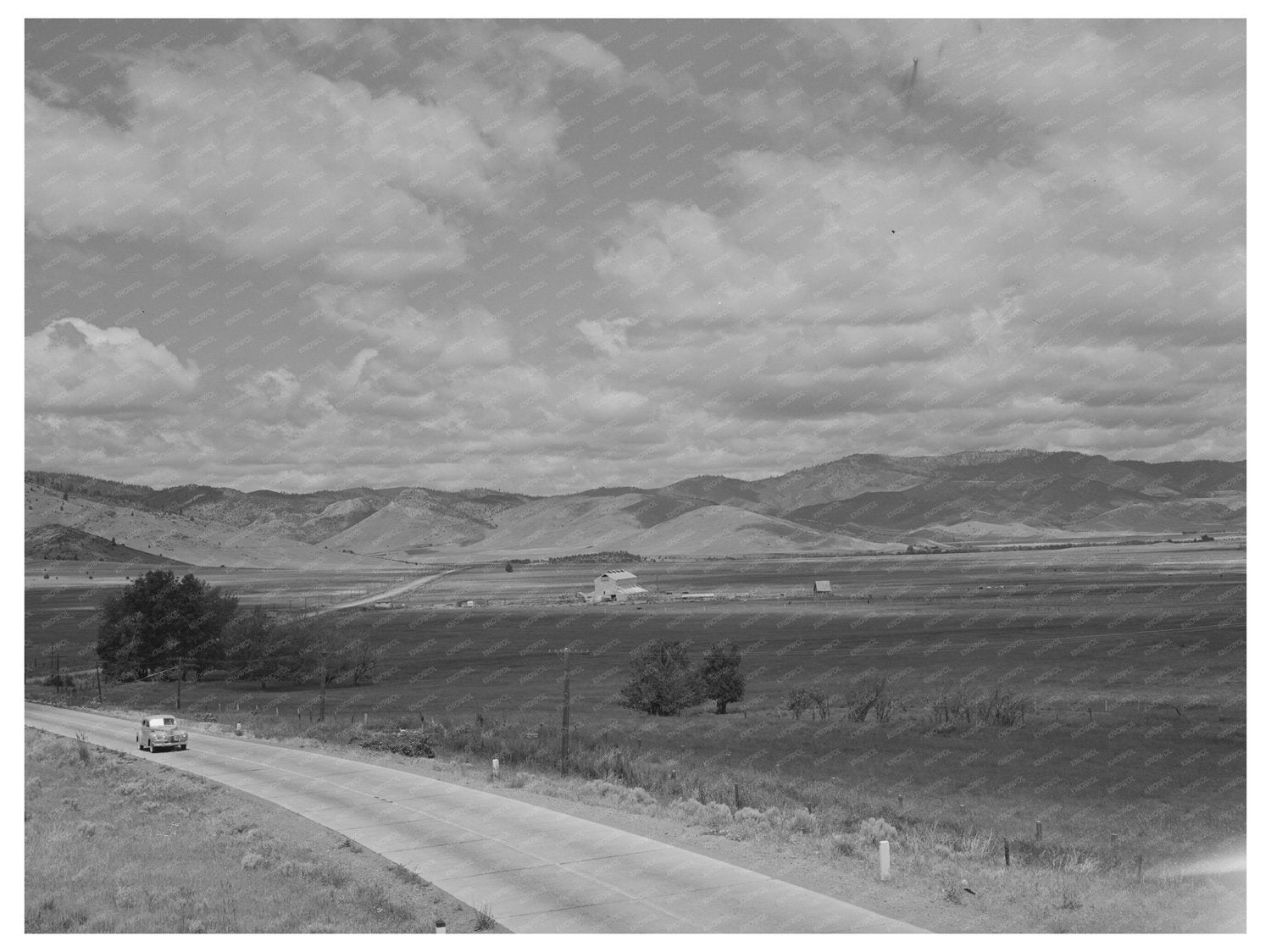 Siskiyou County California Highway July 1942 Image