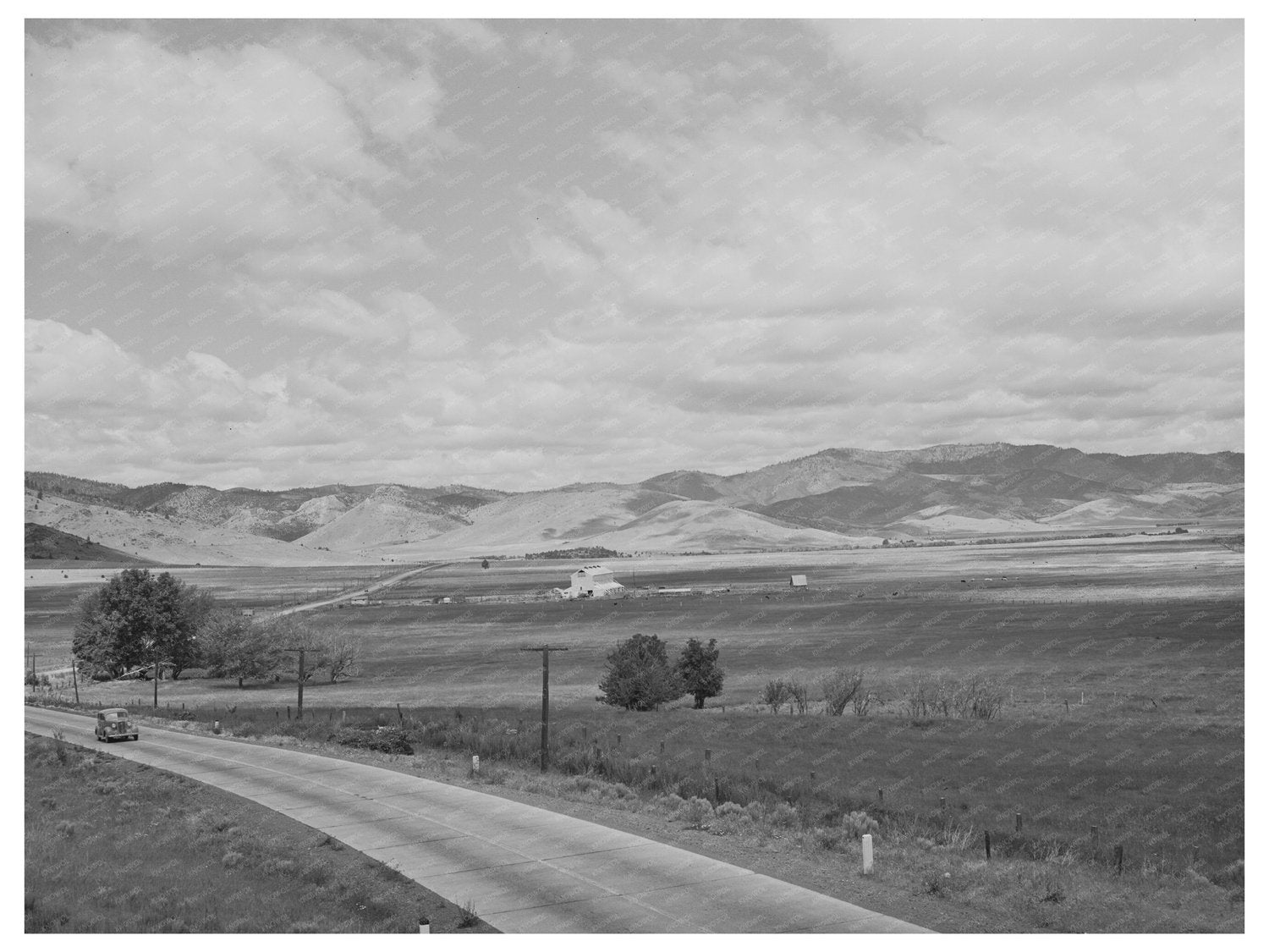 Siskiyou County Highway Landscape July 1942