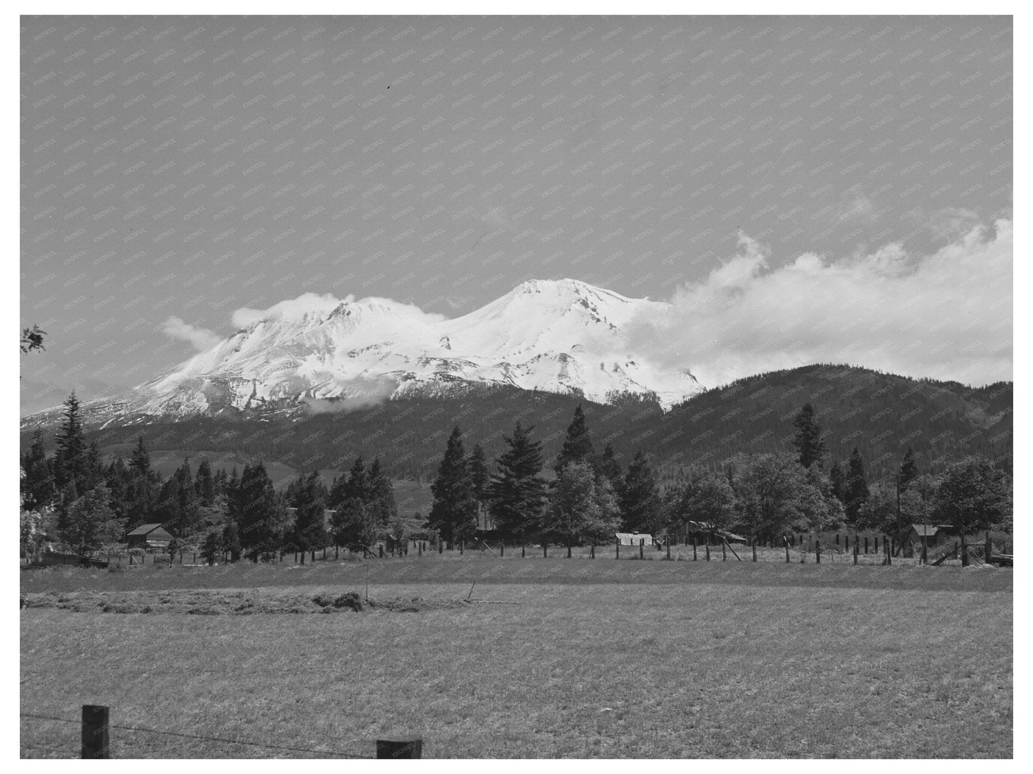 Mount Shasta Vintage Photograph Shasta County California 1942