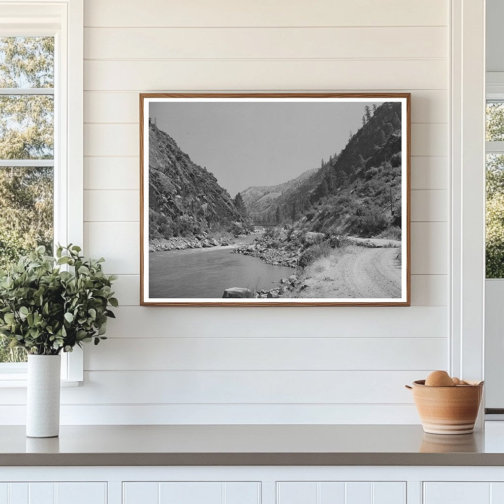 Salmon River Valley Landscape Idaho August 1942