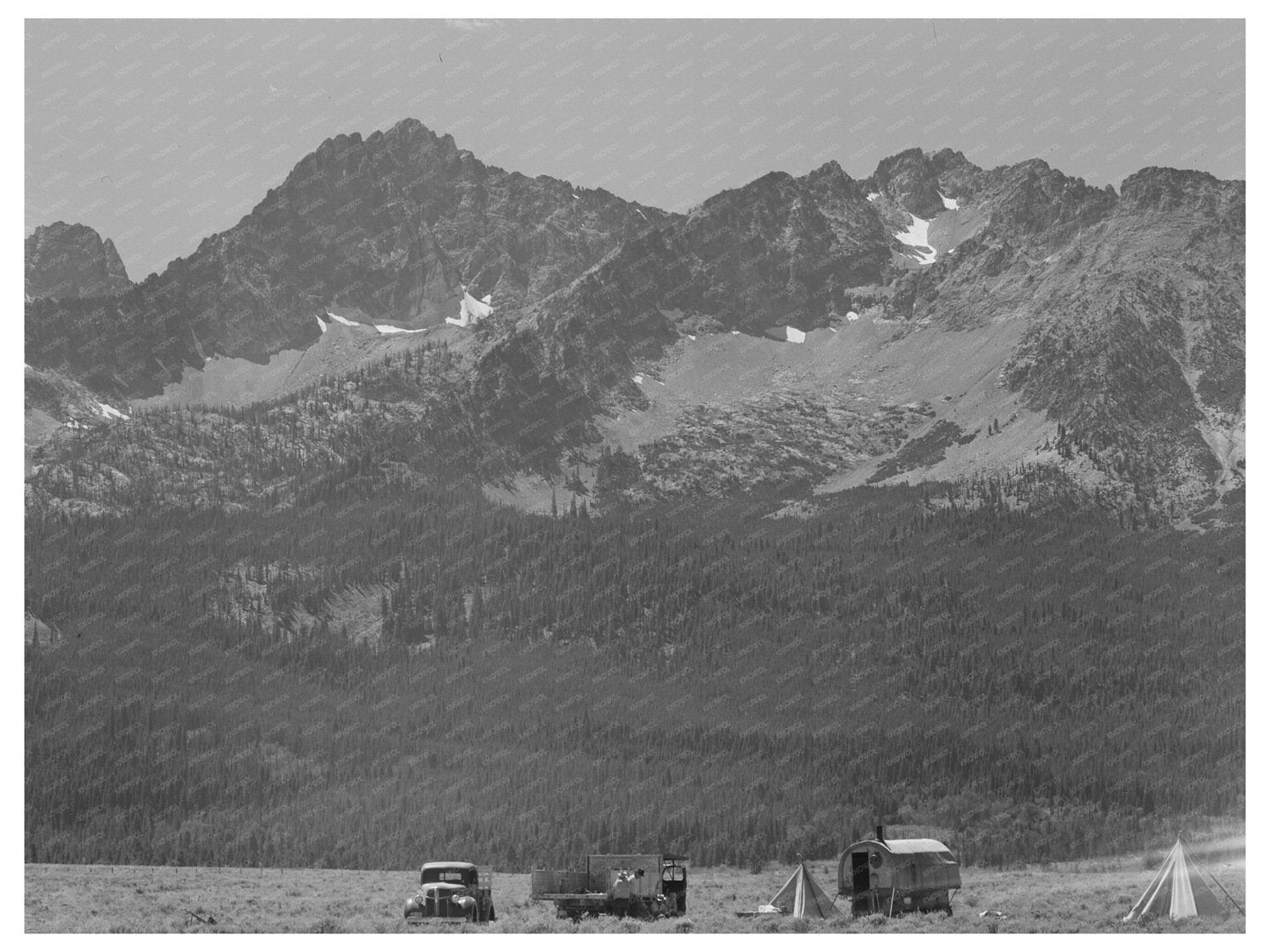 Sheepherders Camp in Custer County Idaho August 1942