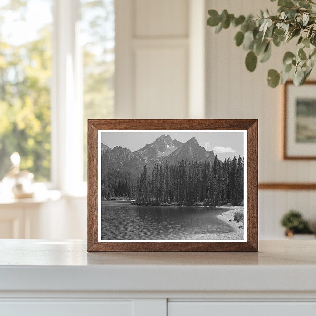 Stanley Lake Custer County Idaho August 1942 Vintage Image